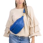 Dámska kožená ľadvinka Leather Country modrá