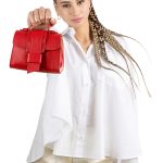 Dámska kožená mini kabelka Leather Country červená