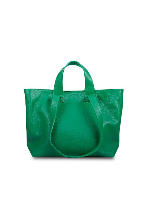 Dámska kožená shopper kabelka Leather Country LARO zelená