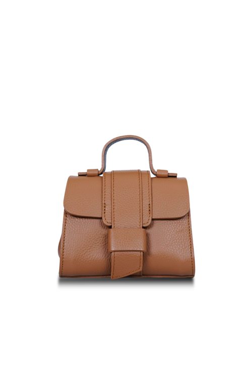 Kožená mini kabelka Leather Country camel