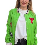 Dámska koženková bomber bunda VICOLO zelená