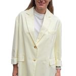 Dámske oversize sako s nápisom VICOLO žlté
