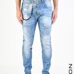 Pánske slim fit rifle XAGON MAN modré
