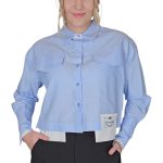 Dámska krátka oversize košeľa VICOLO modrá