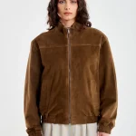 Dámska kožená bomber bunda VICOLO hnedá