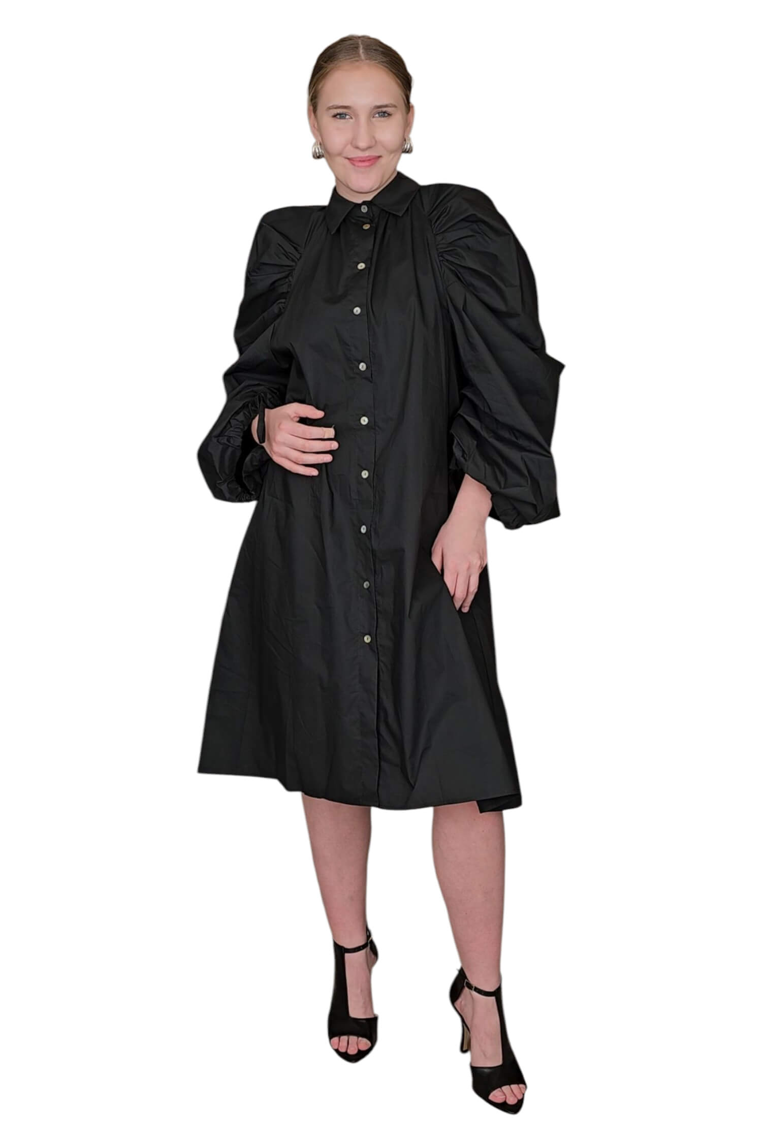 Dámske oversize košeľové šaty VICOLO čierne