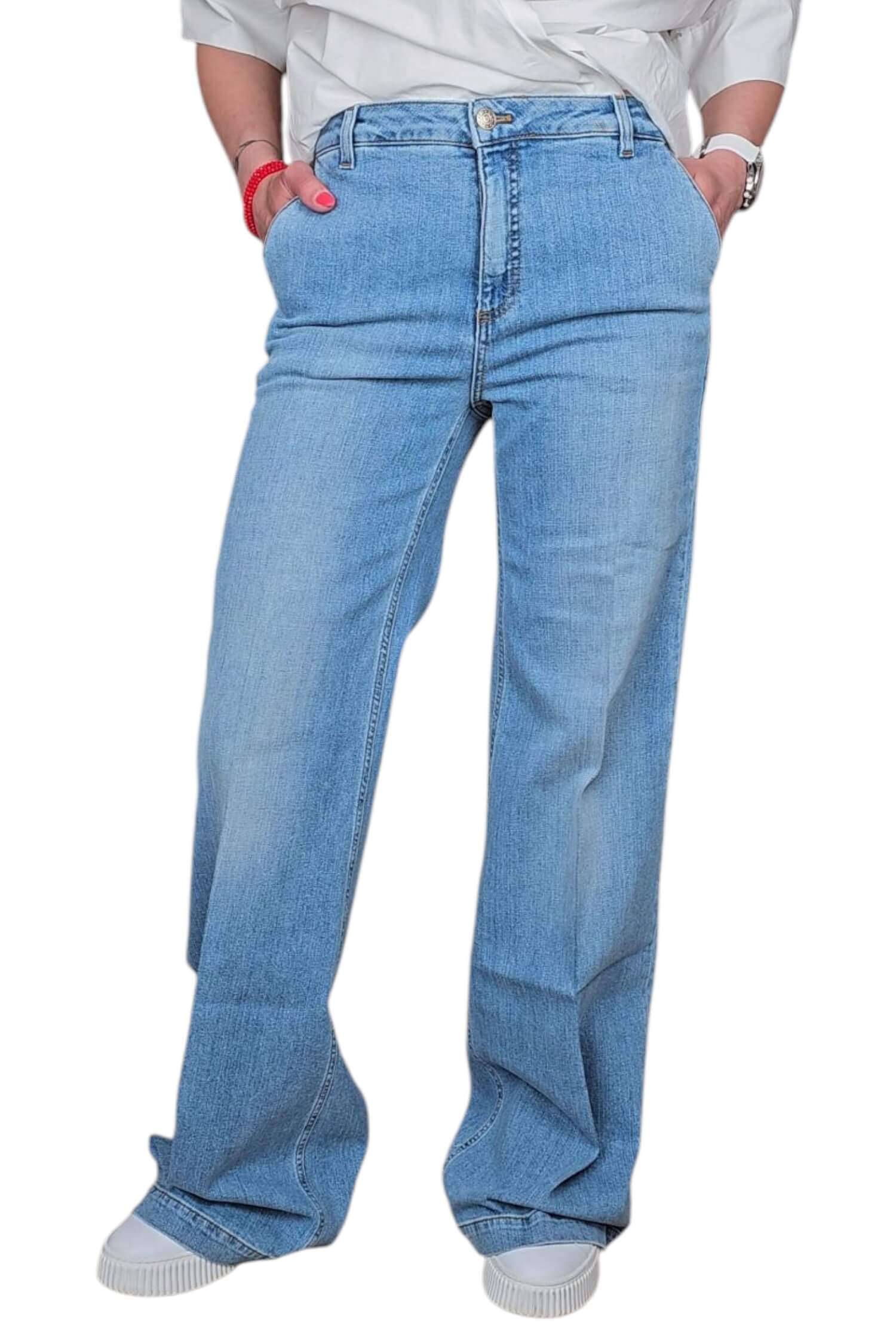 Dámske wide leg rifle VICOLO modré